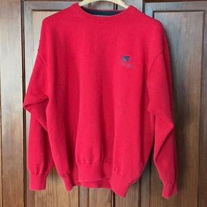 Tommy Hilfiger Golf Vintage Griffin Gate Red Cotton Sweater Size L Men’s